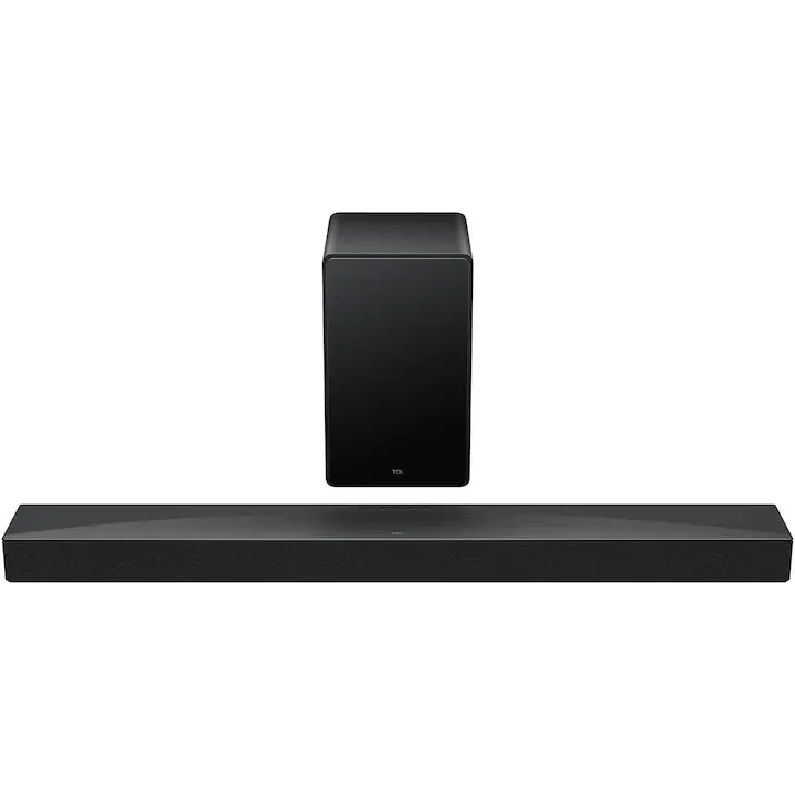 Soundbar TCL Q65H, 5.1, 580W, Bluetooth 5.3, Dolby Atmos & DTS-Virtual:X, e-ARC, Subwoofer Wireless, Negru