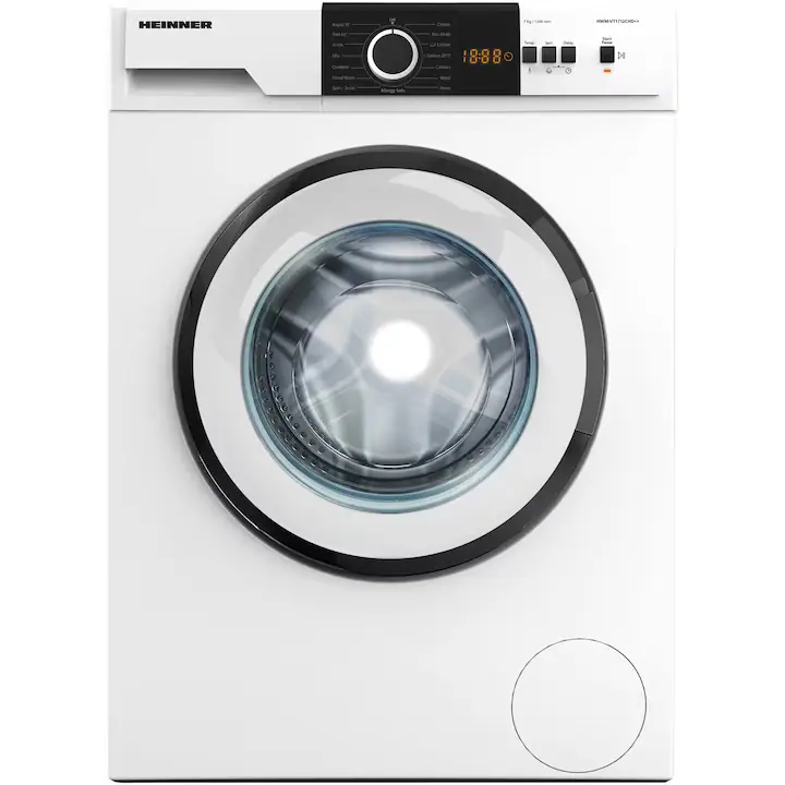 Masina de spalat rufe Heinner HWM-VT1712CHD++, 7 kg, 1200 RPM, Clasa D, Alb