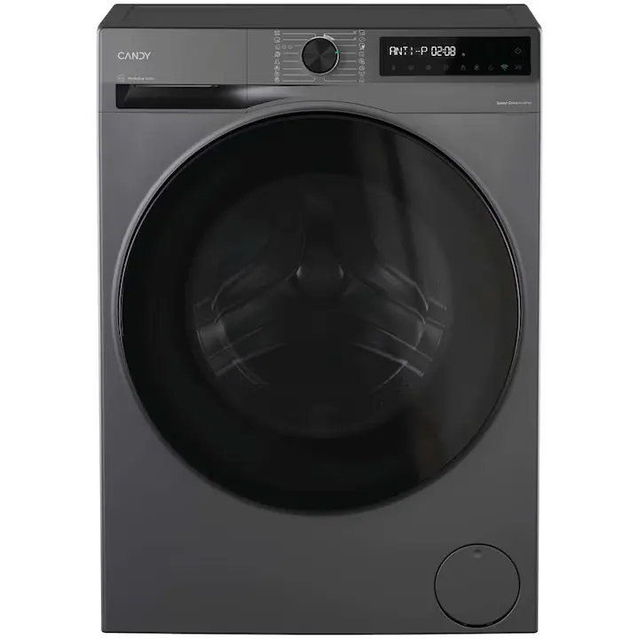 Masina de spalat rufe cu uscator Candy BWR 485SBL6G-S, clasa A-10%, 8+5 kg, motor Inverter, 1400 rpm, ProActive Wash, Slim, WiFi/ hOn app, XL Soft Drum, Clean Shield, antracit
