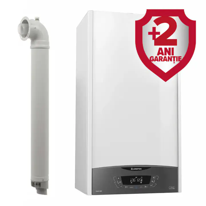 Centrala termica Ariston Clas One WIFI 24 kW, condensare, incalzire si ACM, Kit evacuare inclus, set cu extragarantie 2 ani