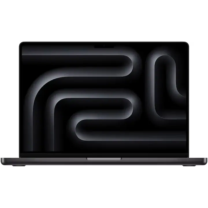 Laptop Apple MacBook Pro 14" cu procesor Apple M5, 10 nuclee CPU si 10 nuclee GPU, 16GB RAM, 1TB SSD, Space Black, Tastatura Internationala, Manual RO