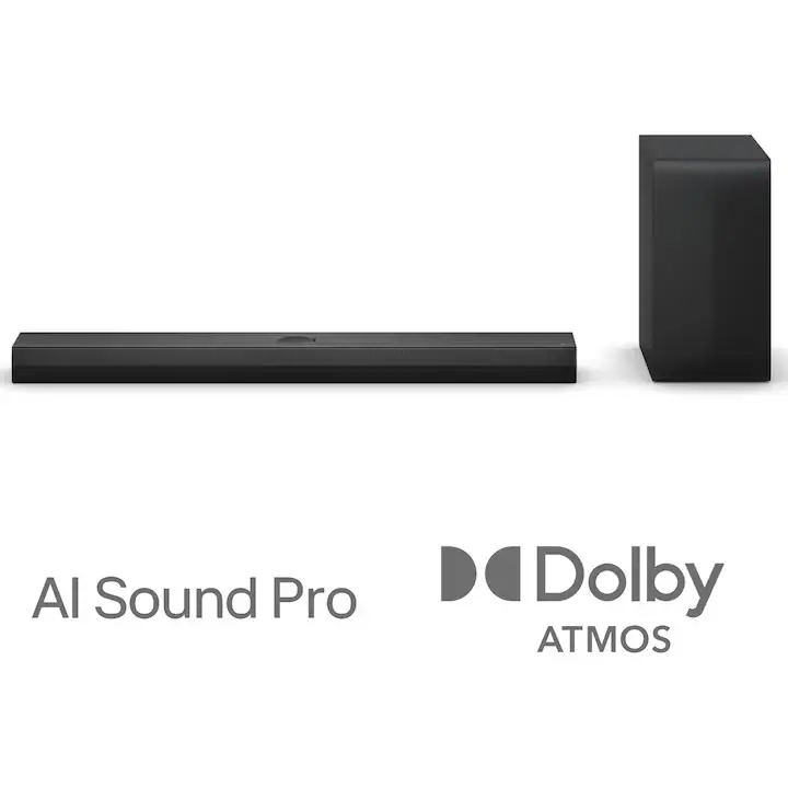 Soundbar LG S70TY, 3.1.1 , 400W, Dolby Atmos, Subwoofer Wireless, HDMI, USB, Negru