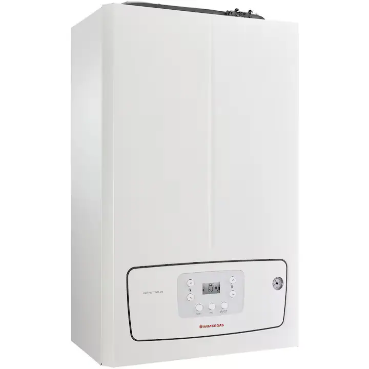 Centrala termica pe gaz in condensare Immergas Victrix Tera 24/28 V3, hydrogen ready, schimbator caldura otel inox, clasa A+, protectie anti-inghet, 24 kw