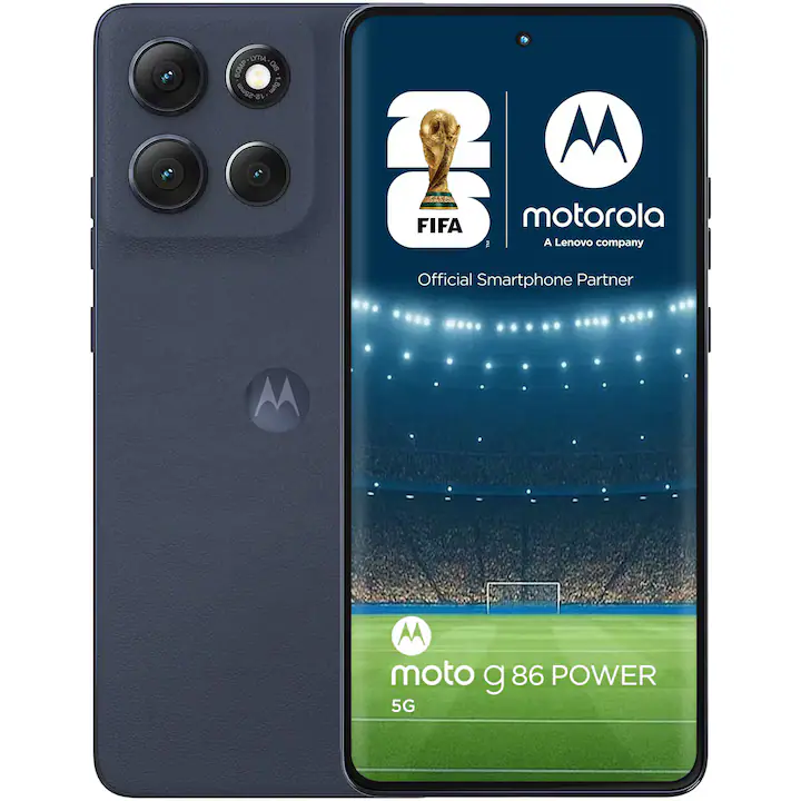 Telefon mobil Motorola g86 Power, Dual SIM, 256GB, 12GB RAM, 5G, PANTONE Spellbound (dark blue)