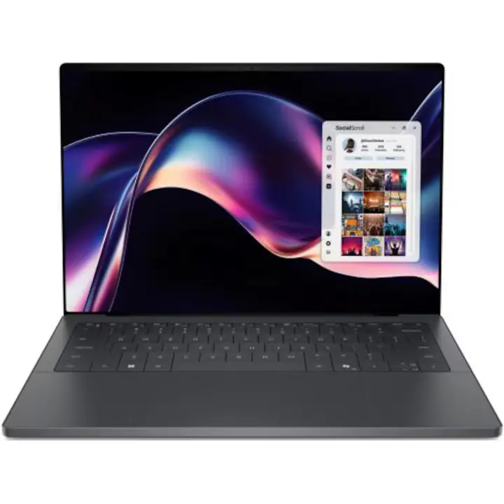 Laptop Dell XPS 16 DA16250, 16 inch 3200 x 2000, Intel 358H 16 C / 16 T, 1.5 GHz - 4.8 GHz, 18 MB cache, 32 GB LPDDR5X, 1 TB SSD, Intel Arc Graphics, Windows 11 Pro