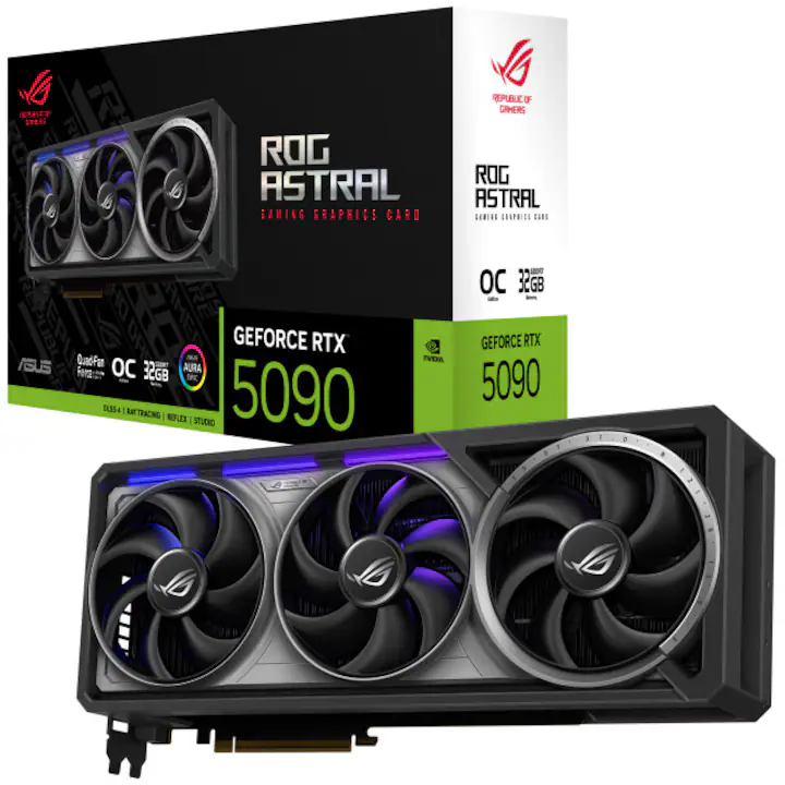 Placa video ASUS ROG Astral GeForce RTX™ 5090 OC Edition, 32GB GDDR7, 512-bit