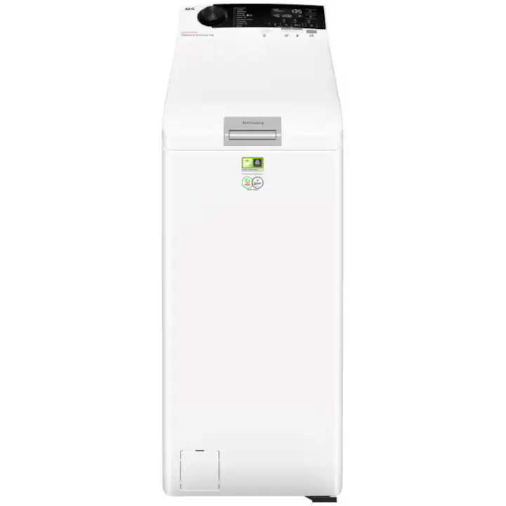 Masina de spalat rufe cu incarcare verticala AEG Ecoline LTR8E373E, 7 kg, 1300 RPM, Clasa A, Tehnologie Okomix + ProSteam + ProSense, Motor Inverter, Rapid 20 min, Alb