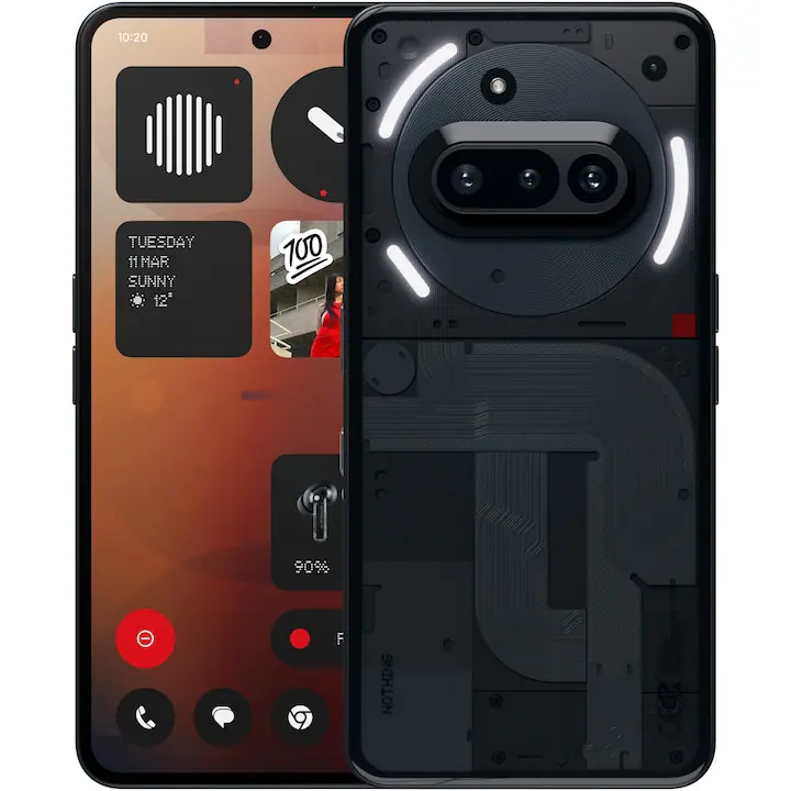 Telefon mobil Nothing Phone (3a), 256GB, 12GB RAM, 5G, Black