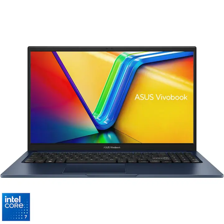 Laptop ASUS Vivobook 15 A1504VA cu procesor intel® Core™ 7 150U pana la 5.4GHz, 15.6" Full HD, IPS, 16GB DDR5 RAM, 512GB SSD, Intel® Graphics, No OS, Quiet Blue