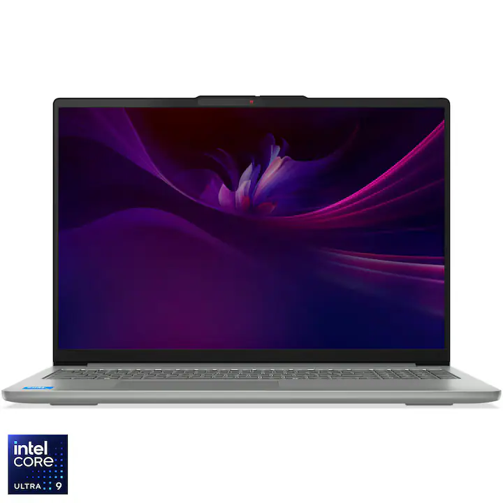 Laptop Lenovo IdeaPad Slim 5 16IMH10 cu procesor Intel Core™ Ultra 9 185H pana la 5.1GHz, 16" 2.8K, OLED, 32GB DDR5 RAM, 1TB SSD, Intel® Arc™ Graphics, No OS, Luna Grey, 3Y Courier