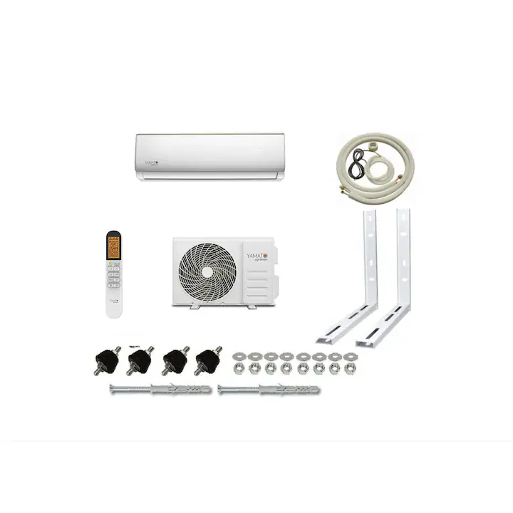 Aparat de aer conditionat Yamato Optimum 2025 YW12T2n Inverter 12000 BTU, AI Inverter Algorithm, Racirea Turbo, Auto-diagnoza, Flux inteligent 3D, Timer, Sleep Mode, WI-FI, kit complet montaj