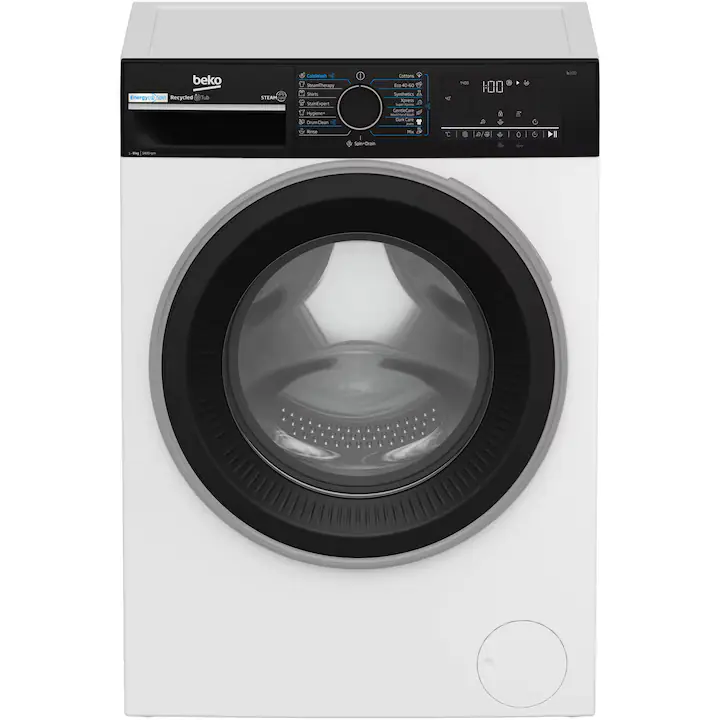 Masina de spalat rufe Beko B3WFU48415WBPBES, 8 kg, 1400 RPM, Clasa A, SteamCure, AddXtra, Motor ProSmart Inverter, AutoClean Detergent Drawer, Alb