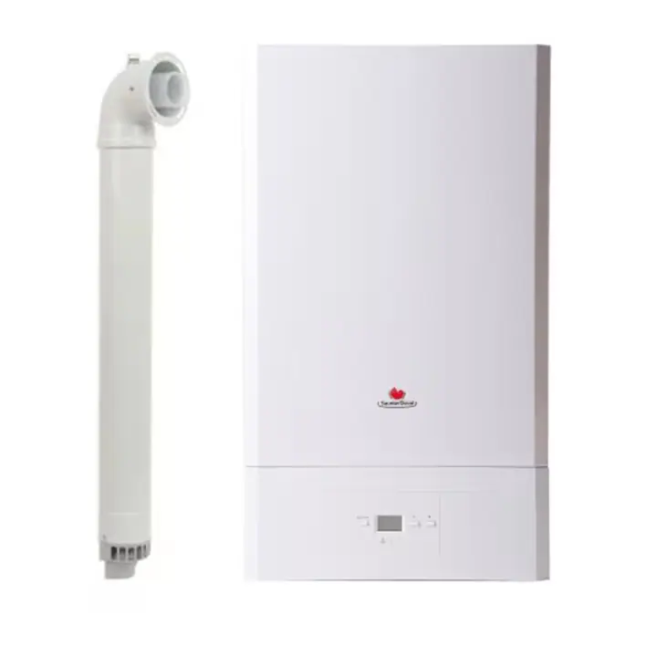 Centrala termica pe gaz in condensare Saunier Duval Semiatek Condens 22.4 kW, incalzire si ACM, schimbator de caldura din otel inoxidabil, Kit evacuare inclus