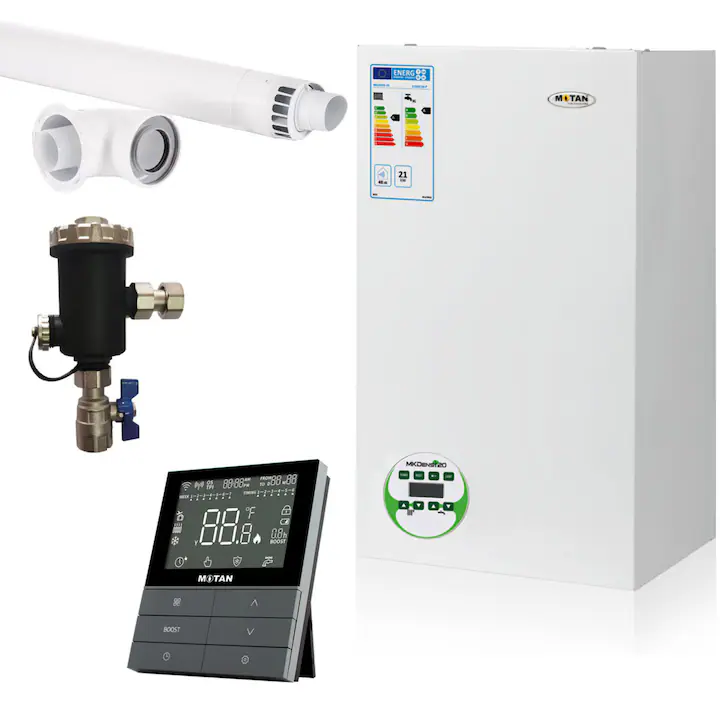 Set Centrala termica Motan MKDens 21/23kw + Termostat SMART + FIltru Antimagnetita
