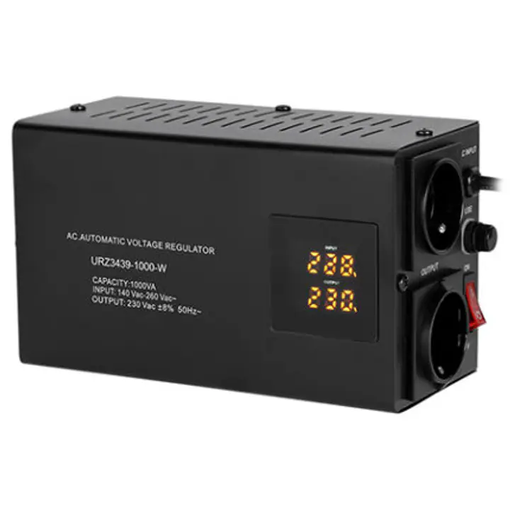 Stabilizator automat de tensiune 1000VA-700W de perete pentru centrala pe peleti