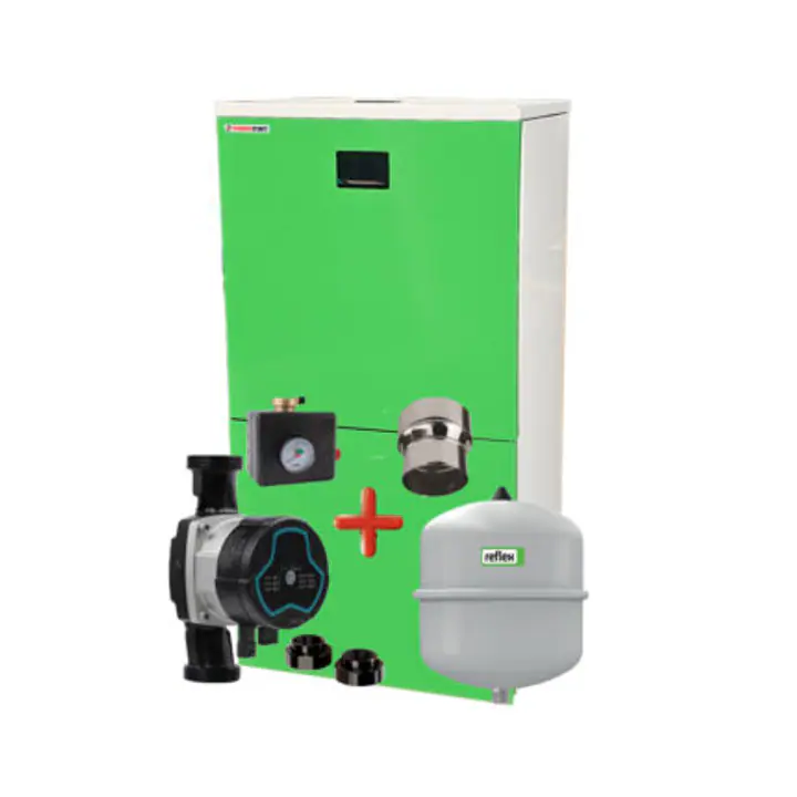 Centrala pe peleti compacta Thermfort 10-30kW TPB30- WiFi Modul incorporat- include, pompa, vas expansiune, grup de siguranta, reductie cos