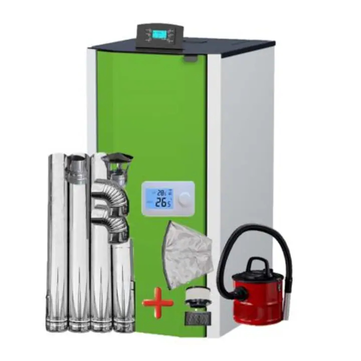 Centrala peleti Mareli compacta Matera 24kW Mareli – insclus kit evacuare, termostat AMB, aspirator cenusa