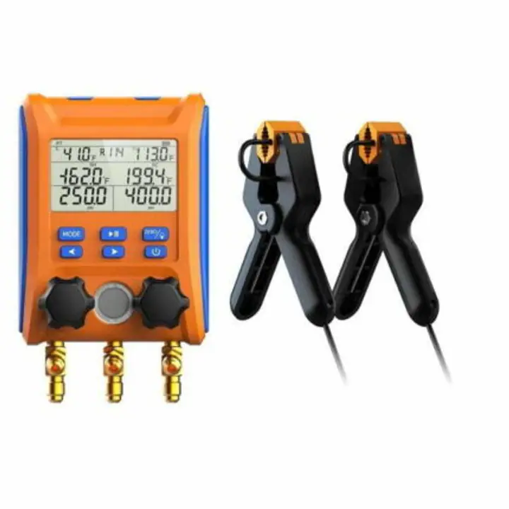 Set baterie manometru digital freon cu clesti -LMG-10 HVAC