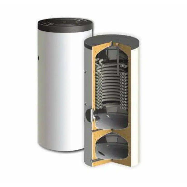 Sistem Hibrid boiler apa calda si puffer pentru pompa de caldura 250l si 60l