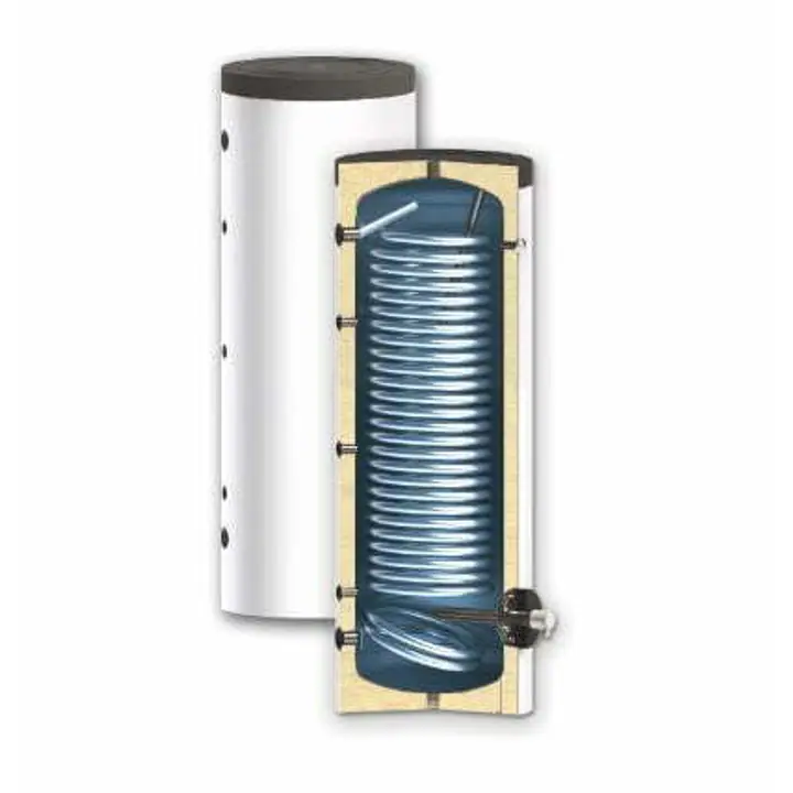 Boiler apa calda 500l cu serpentina marita pentru pompa de caldura