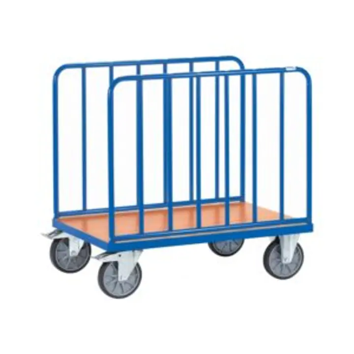 OMN.70-Carucior cu platforma tabla 1.5mm cu doi parapeti
