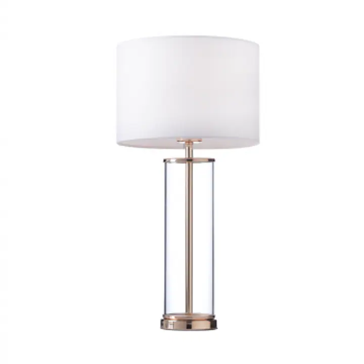 Veioza Antelino, 1XE27, 25ΧΗ48CM, alb/auriu