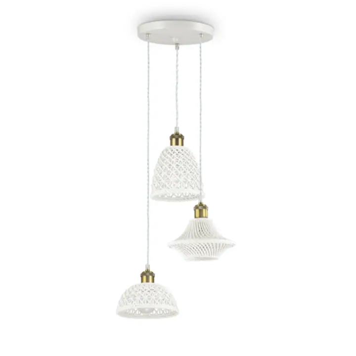 Lampa Suspendata LUGANO BIANCO E27 max 3 x 60W