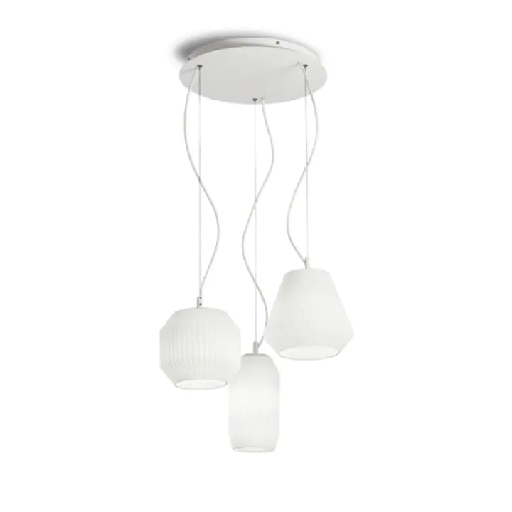Lampa Suspendata ORIGAMI BIANCO E27 max 3 x 60W