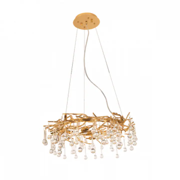 Candelabru auriu cu cristale Josephine 6XG9