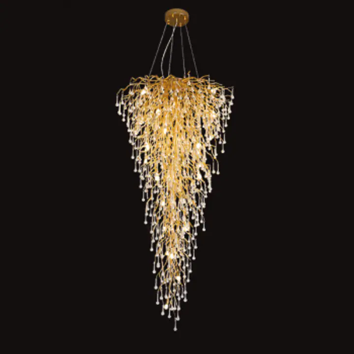 Candelabru auriu cu cristale Joanne 22XG9