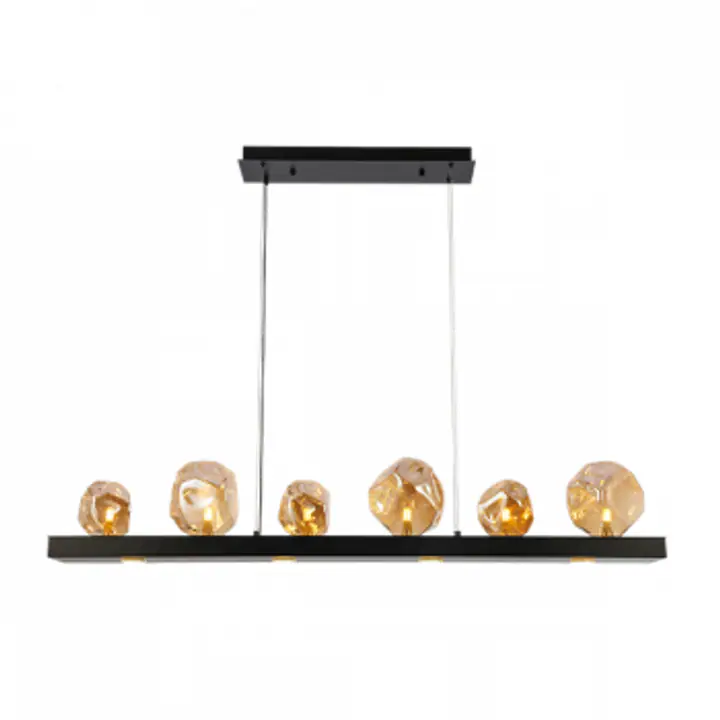 Candelabru negru/chihlimbar Renata 4X5W