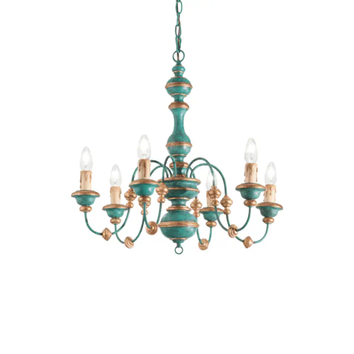 Lampa Suspendata PISA BLU ORO E14 max 6 x 40W