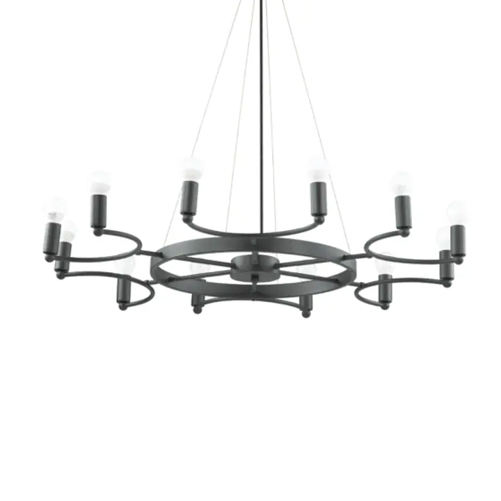 Lampa Suspendata SPACE NERO E14 max 12 x 40W