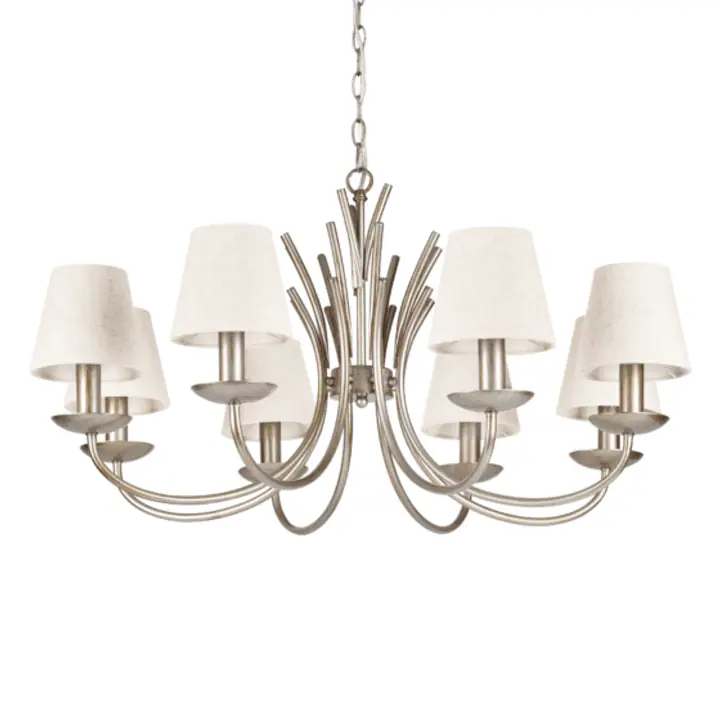 Lampa Suspendata SPIGA ARGENTO ANTICO E14 max 8 x 40W