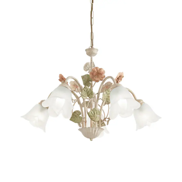 Lampa Suspendata VALENTINA BIANCO ANTICO E14 max 5 x 40W