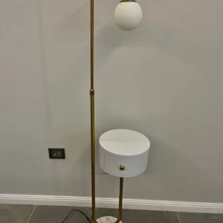 Lampadar cu noptieră White FL-858