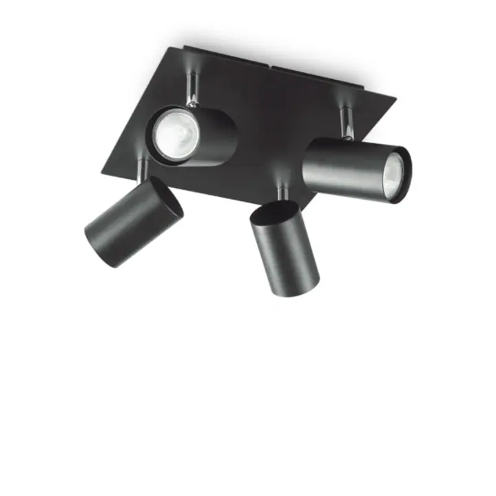 Plafoniera SPOT NERO GU10 max 4 x 50W