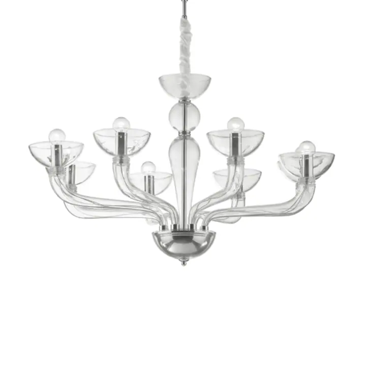 Lampa Suspendata CASANOVA CROMO E14 max 8 x 40W