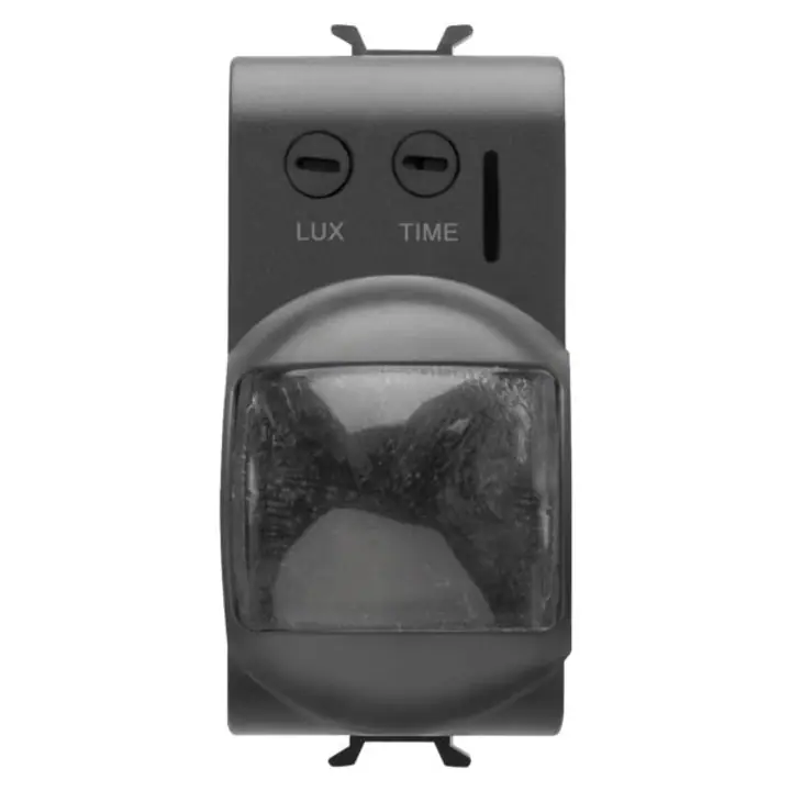 Detector de miscare GW12591- 230V ac 50/60Hz – 1NO 3A(AC1) 250V ac – 1 Modul – negru satinat