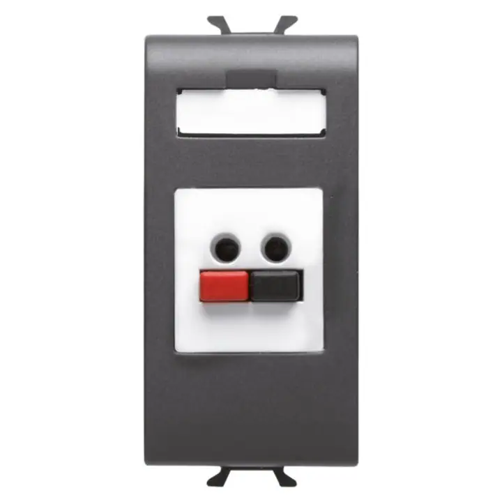 Conector audio GW12458 negru satinat
