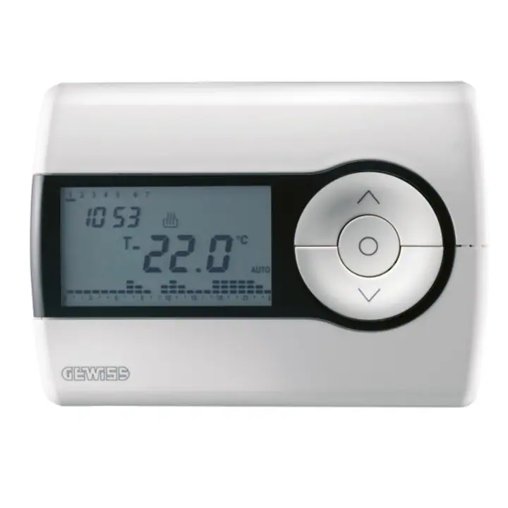 Termostat temporizat pentru montare aparentă – cu programare zilnică/săptămânală – alimentat cu baterii GW10701, 1ND/NI 5A(AC1)/2A(AC15)250Vca