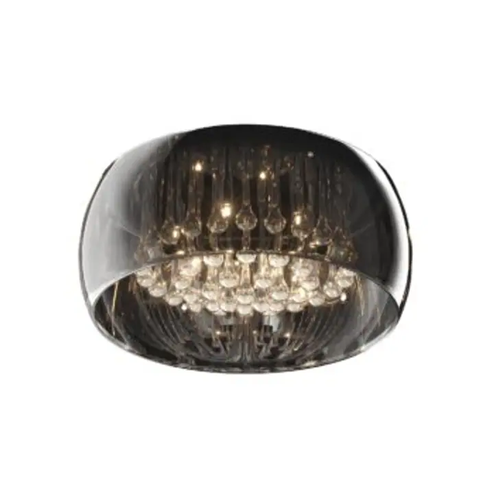 Plafoniera Crystal crom din metal si sticla