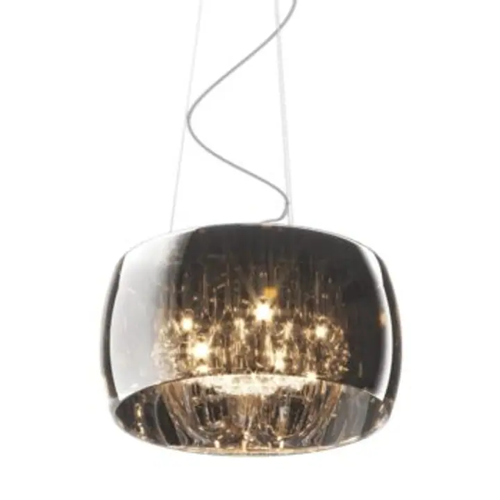 Lustra Crystal cu 1 brat crom din sticla, metal si cristal