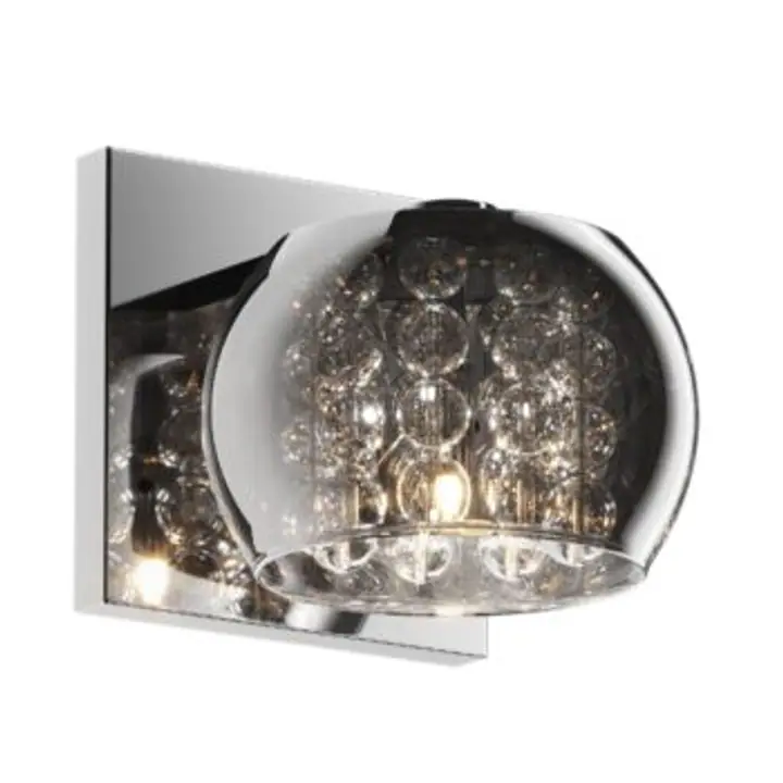 Aplica Crystal crom din metal si sticla