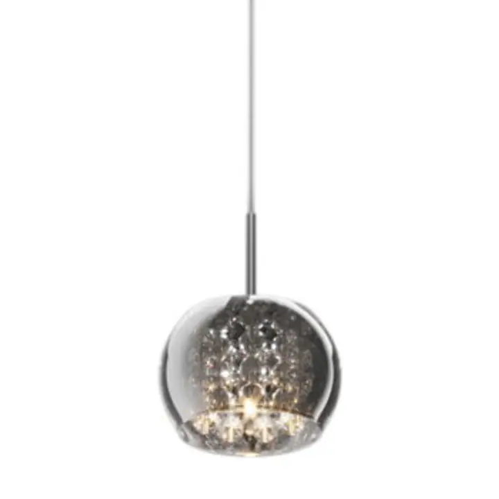 Lustra Crystal crom din sticla, metal si cristal