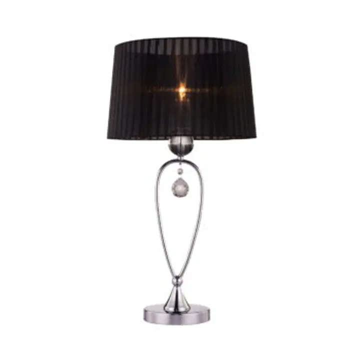 Veioza Bello neagra din metal si cristal