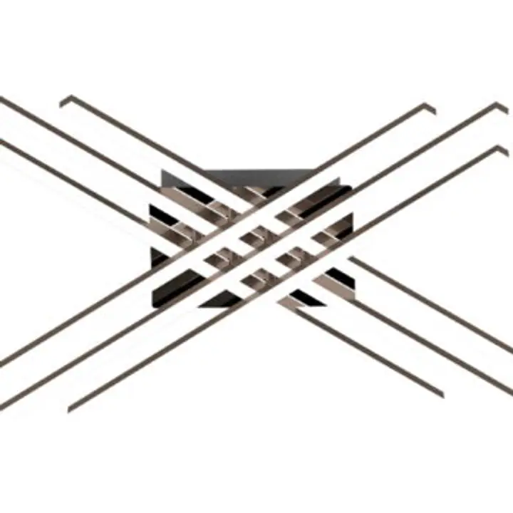 Plafoniera Cross argintie din metal si plastic