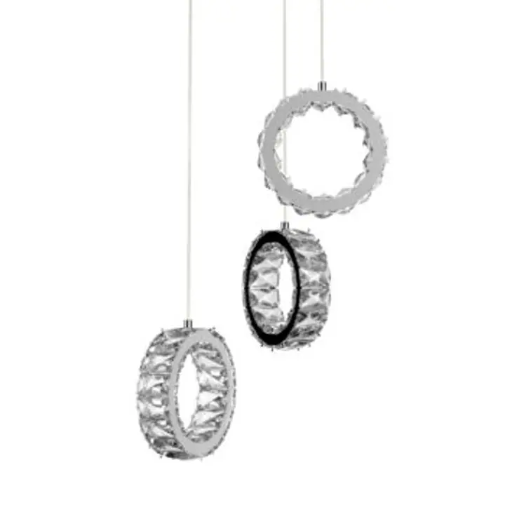 Lustra Platt cu 3 brate crom din metal si cristal