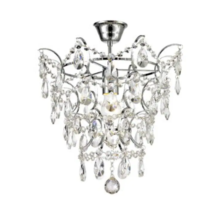 Plafoniera Fusion din metal si cristal