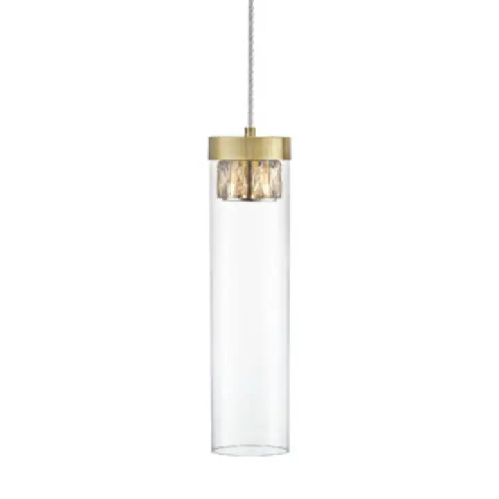 Lustra Gem cu 1 brat bronz din metal si sticla